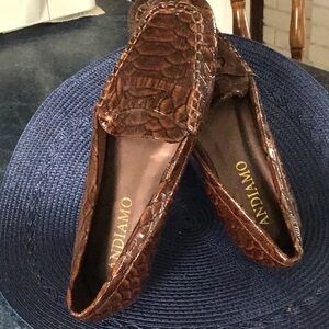 Snakeskin loafers